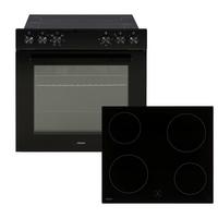 Herdset Hsu73s - Schwarz, Basics, Glas/Metall (60/60,5/31,5cm) - Mican