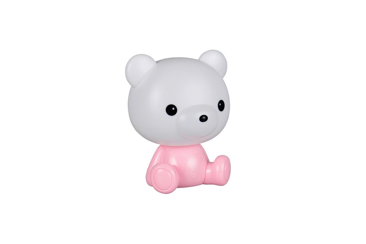 LED-Tischleuchte Cutie Weiß Pink B: 19 cm - Pink/Weiß, LIFESTYLE, Kunststoff (21/19/25,5cm)