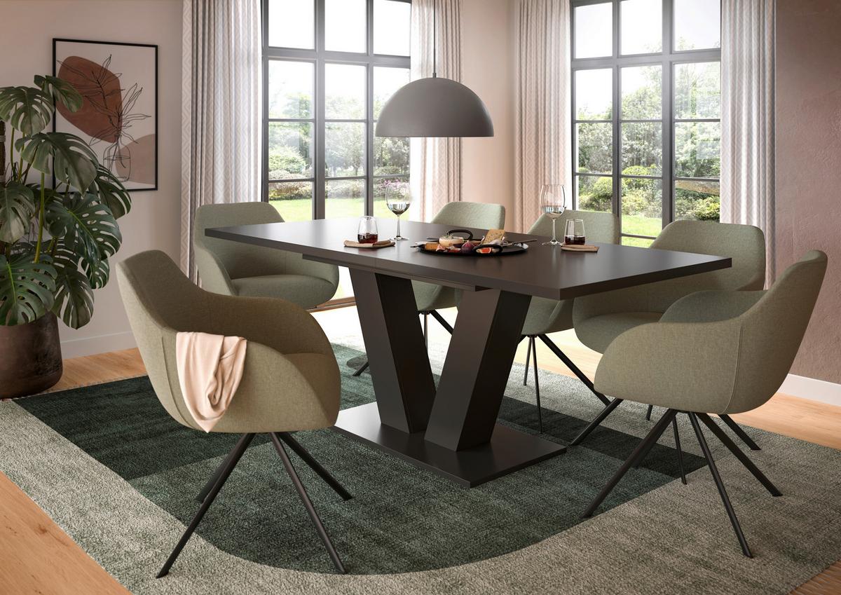 Ausziehtisch Marlon 150 Az Grau Auf 190 cm ausziehbar - Grau, Trend, Holzwerkstoff (150-190/90/75cm) - MID.YOU