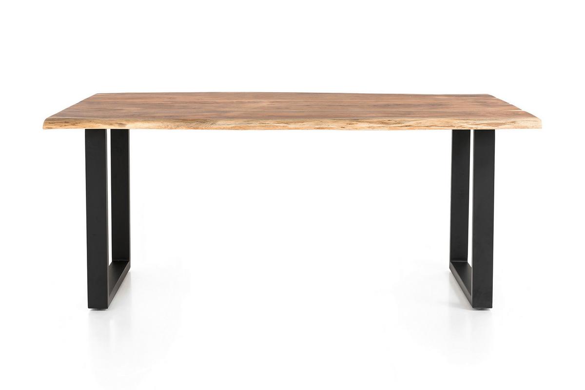 Esstisch Naturfarben/schwarz B: 220 Cm - Schwarz/Naturfarben, MODERN, Holz/Metall (220/110/76,5cm) - Livetastic