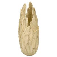 Vase Feathers Goldfarben B: 32 cm - Goldfarben, Basics, Kunststoff (32/80/34cm)