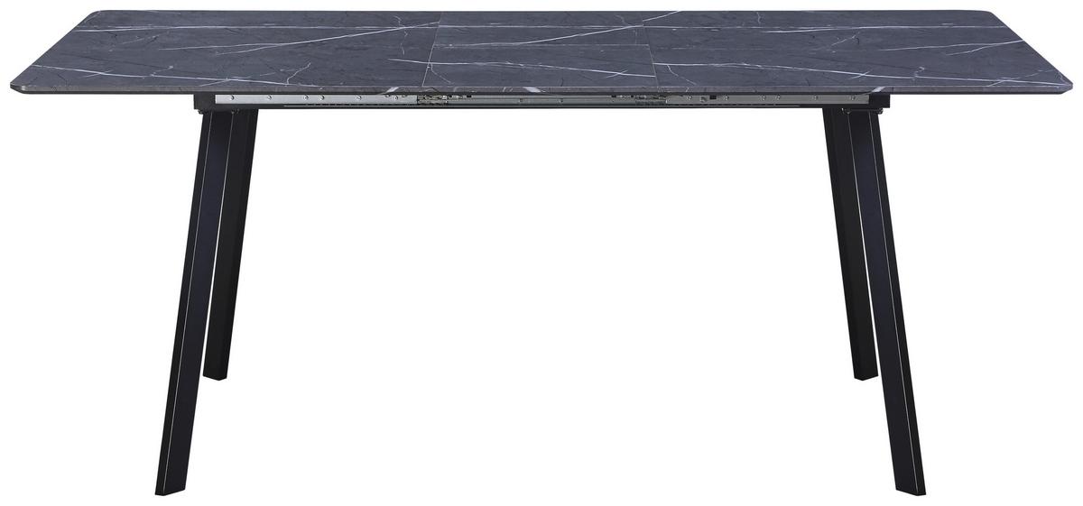 Ausziehtisch Elian Grau, B: 140-180 Cm - Schwarz/Grau, KONVENTIONELL, Holzwerkstoff/Metall (140/180/75/80cm) - MID.YOU