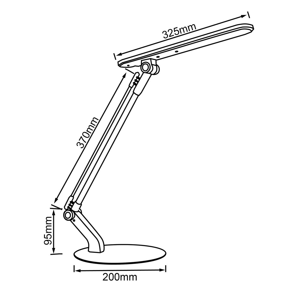 Schreibtischlampe Brendan Titanfarben Flexarm, Schalter - Titanfarben, KONVENTIONELL, Metall (46/20/60cm) - Brilliant