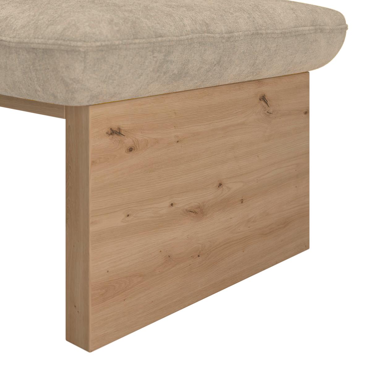 Eckbank Beluna Ii Webstoff Beige, B: 170cm - Eichefarben/Beige, KONVENTIONELL, Holz/Textil (170/232cm) - James Wood