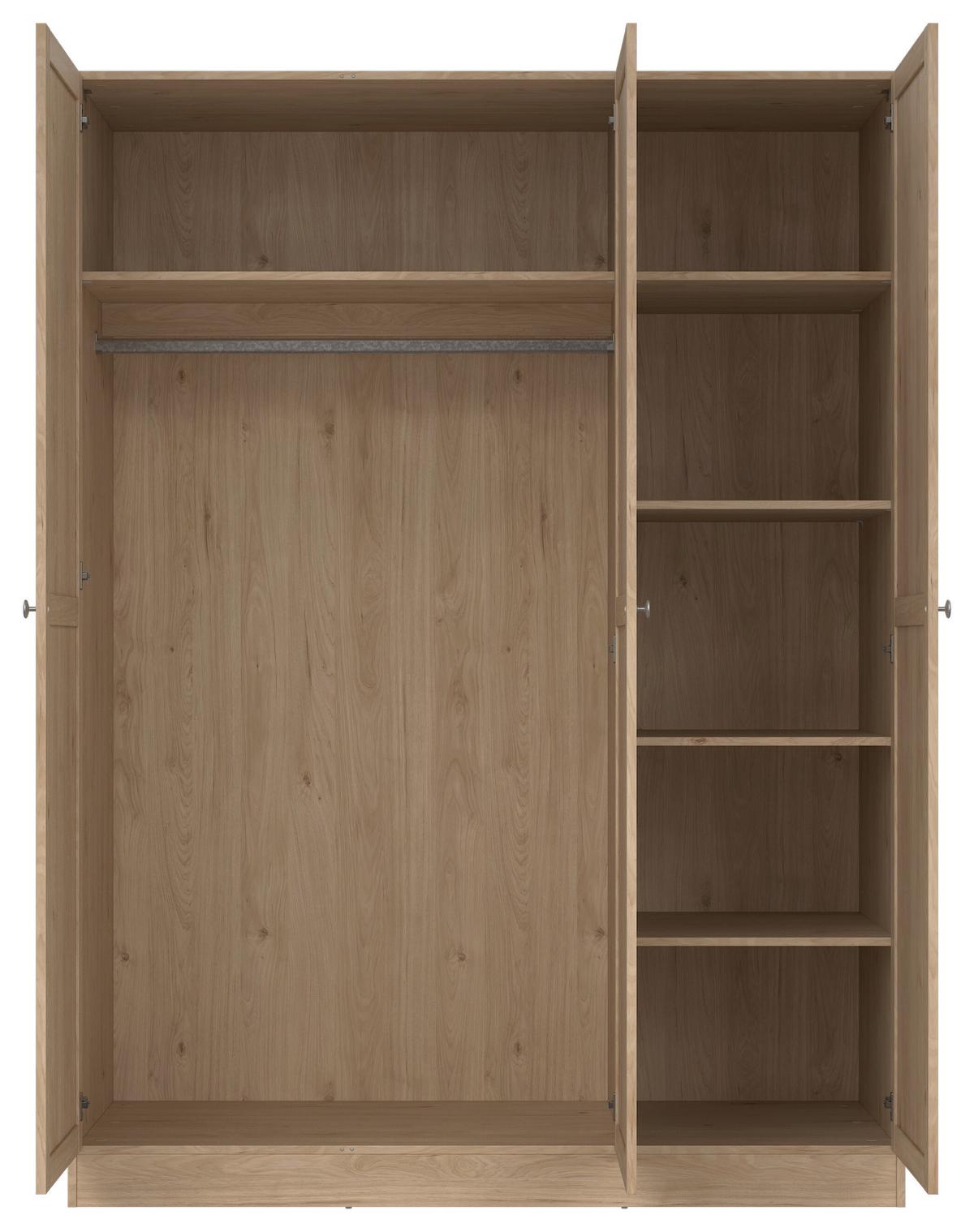Drehtürschrank Billund Eichefarben, B: 147 Cm - Eichefarben, MODERN, Holzwerkstoff (147/200/61,7cm) - MID.YOU