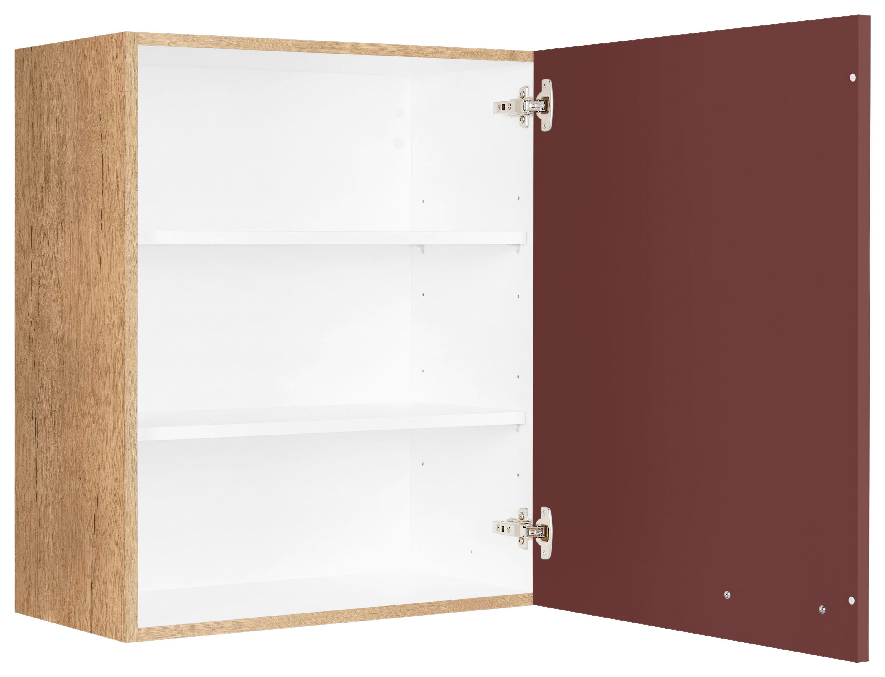 Küchenoberschrank Easytouch - Eichefarben/Rot, MODERN, Holzwerkstoff (60/72/35cm) - Nobilia