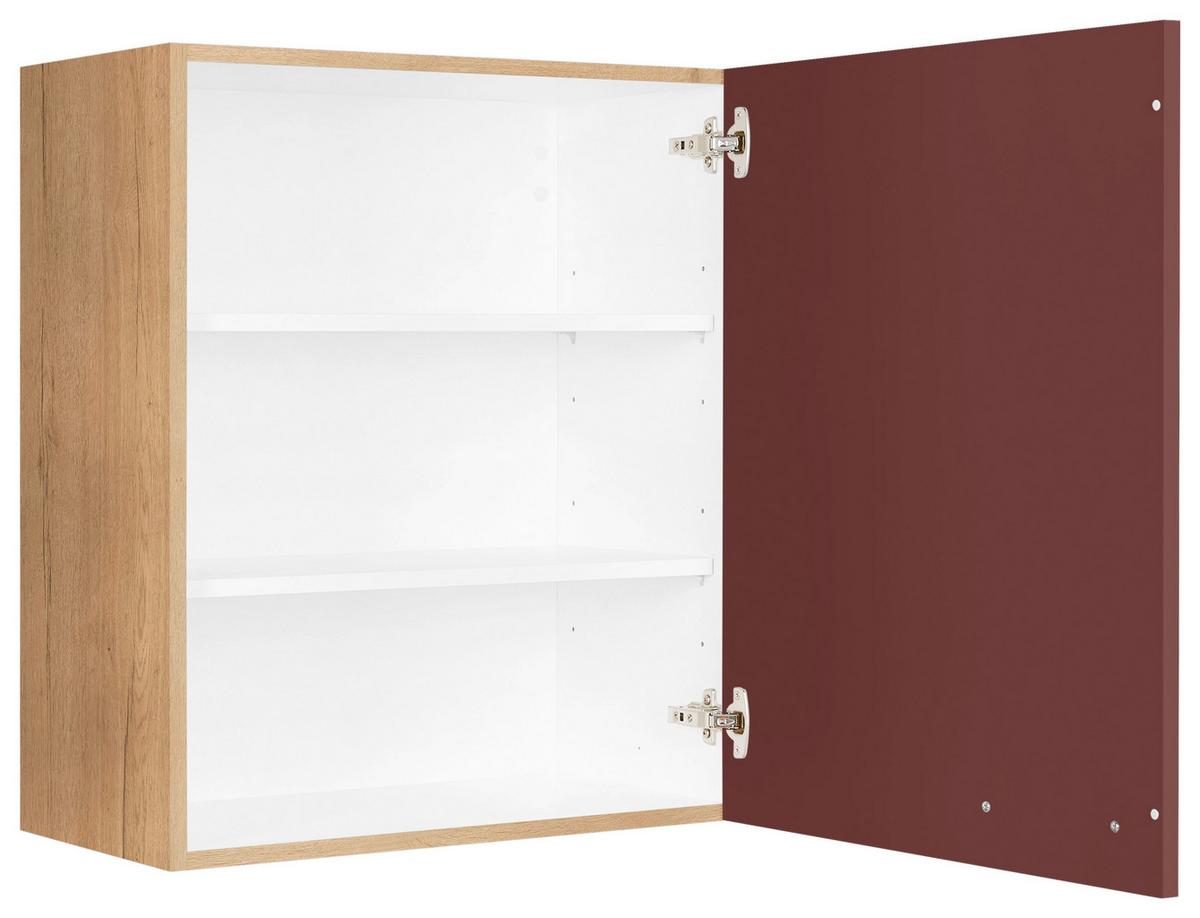 Küchenoberschrank Easytouch - Eichefarben/Rot, MODERN, Holzwerkstoff (60/72/35cm) - Nobilia