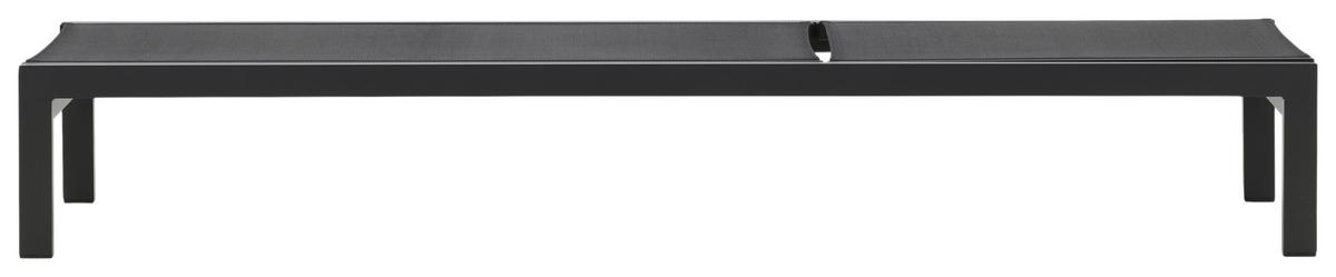 Sonnenliege Copacabana Aluminium - Schwarz, KONVENTIONELL, Metall (60/30/195cm) - Gardenson