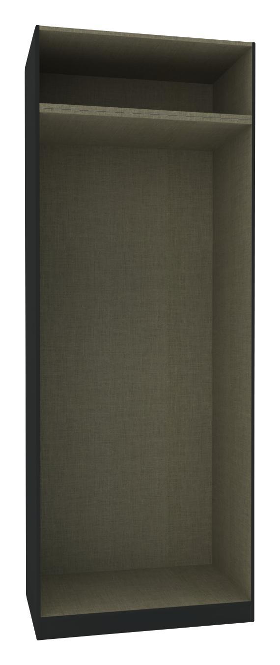 Kleiderschrankkorpus Unit B:91cm Anthrazit Dekor - Anthrazit, MODERN, Holzwerkstoff (91,1/242,2/56,5cm) - Ombra