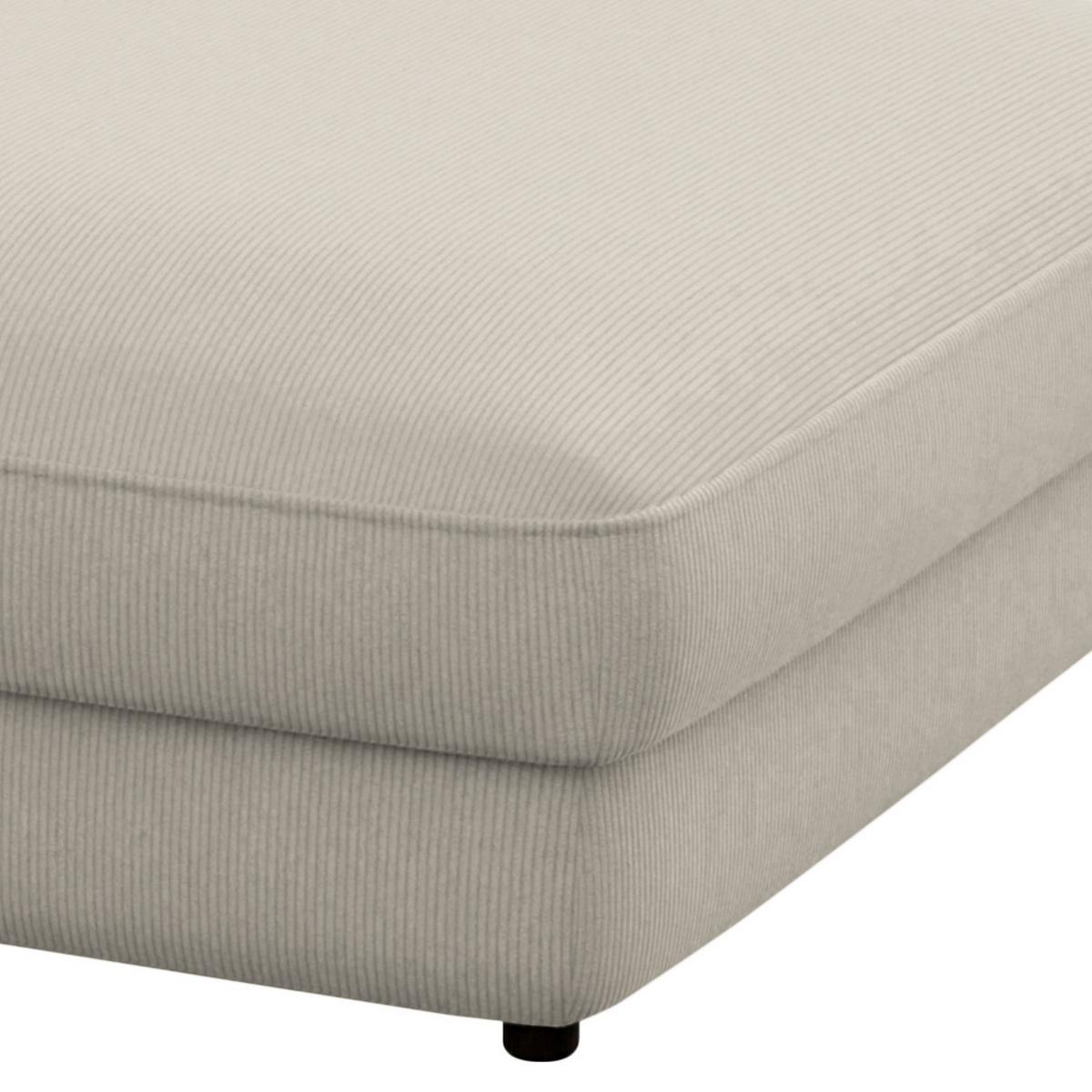 Hocker Bourbon, Grau B: 133 Cm - Schwarz/Grau, MODERN, Textil (133/43/133cm) - Trendmanufaktur