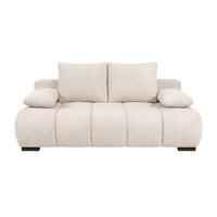 Boxspringová pohovka BOB, béžová ženilka - čierna/béžová, Konventionell, kompozitné drevo/textil (209/105cm) - Based