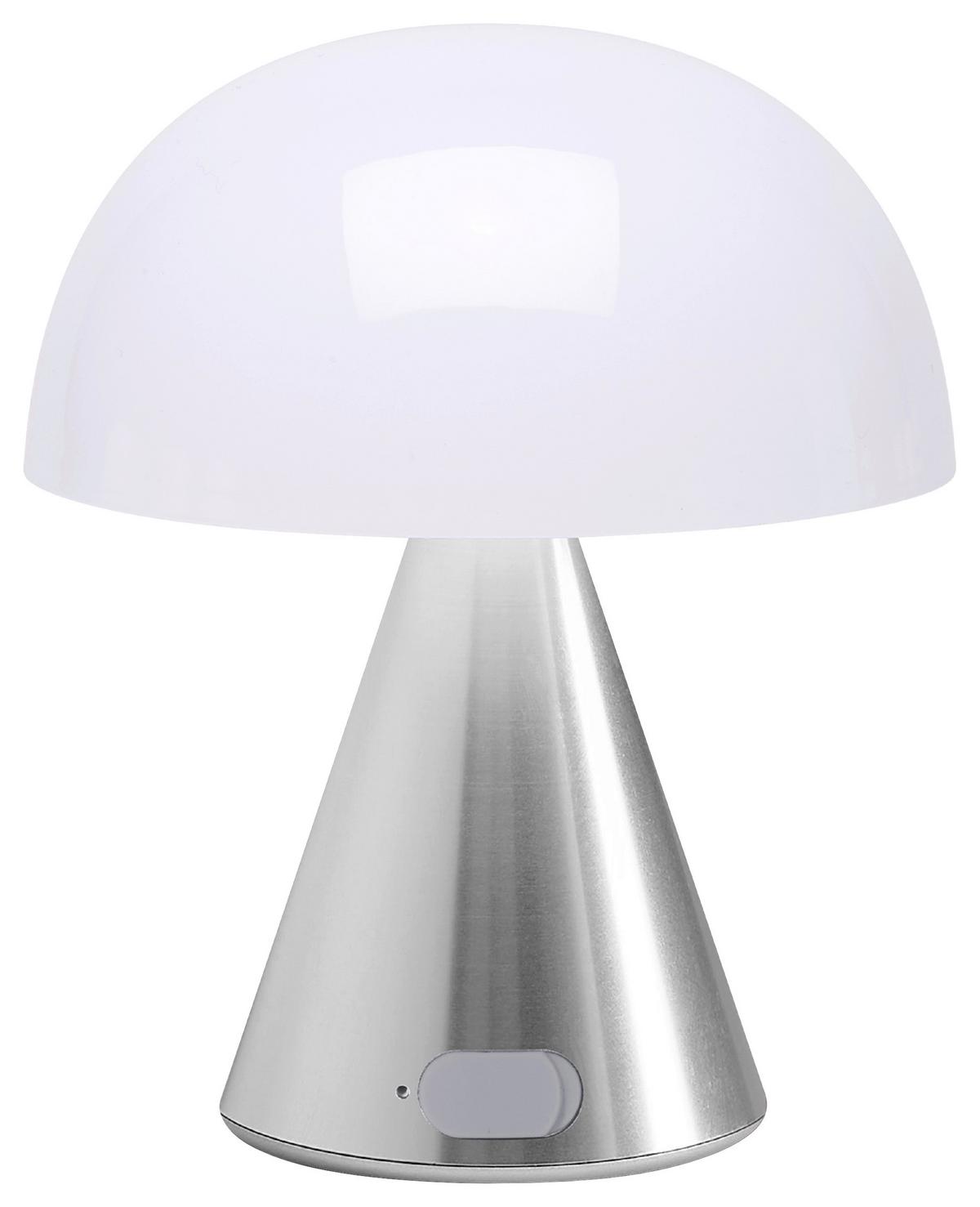 Akku-tischleuchte Lexon Mina M - Alufarben, Design, Kunststoff/Metall (9.2/11/9.2cm)