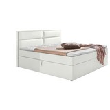 Boxspringbett mit Topper + Bettkasten 180x200cm Mercura - Weiß, MODERN, Holzwerkstoff/Textil (180/200cm) - MID.YOU