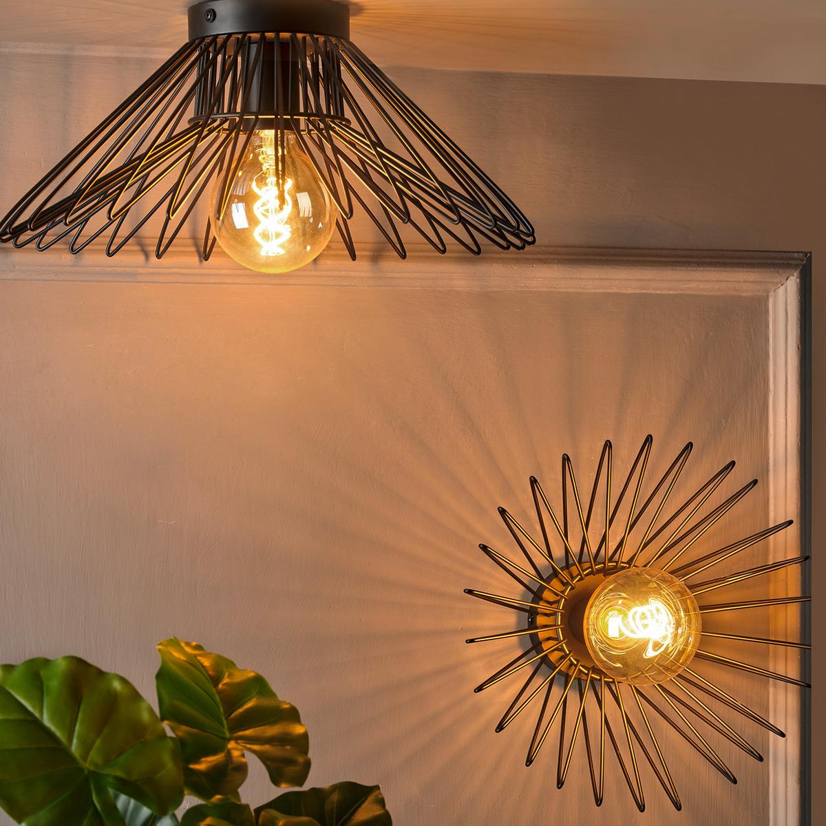 Deckenleuchte 5069/plg - Schwarz, KONVENTIONELL, Metall (60/22cm)