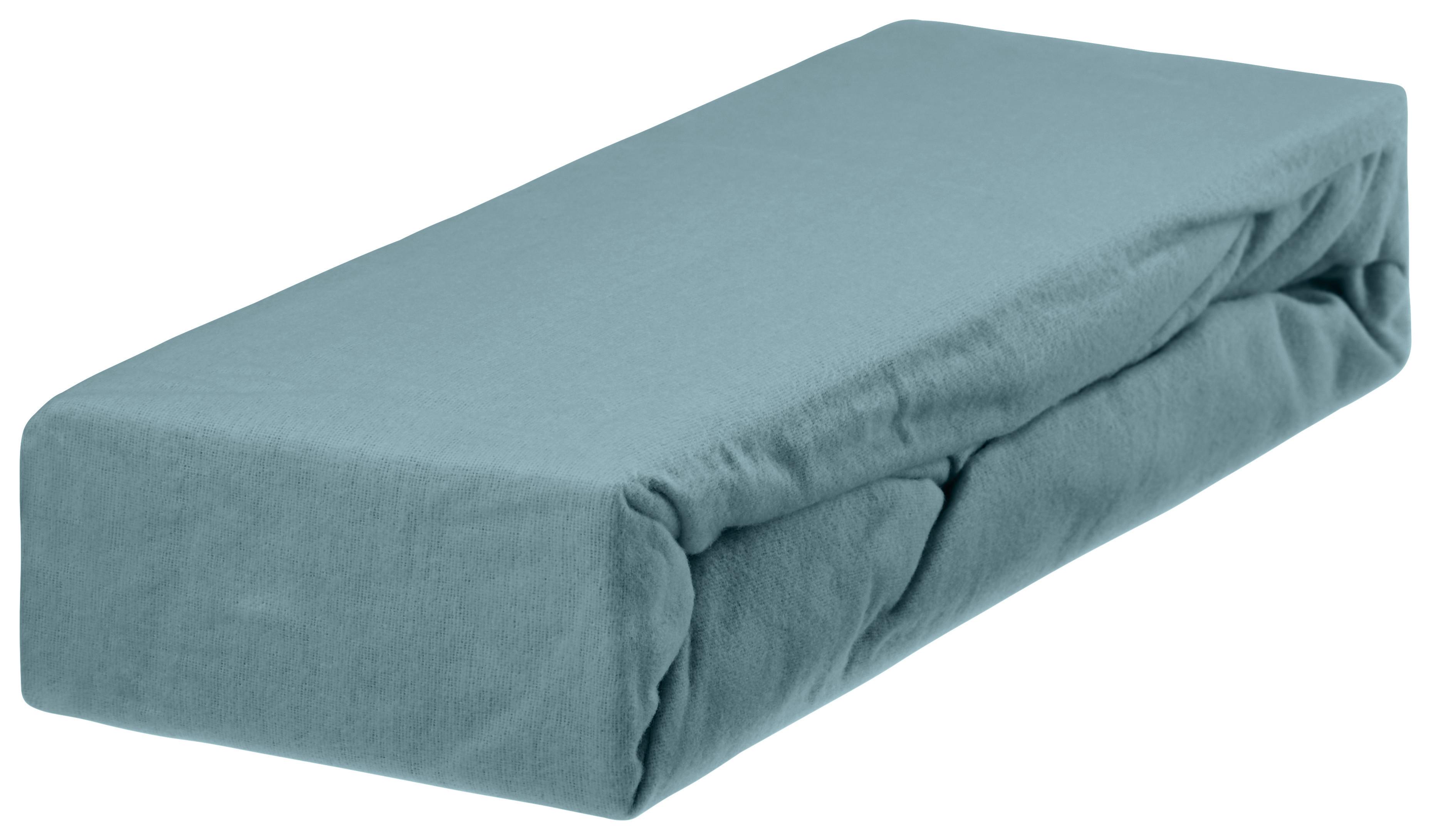 Spannleintuch Alaska - Blau, KONVENTIONELL, Textil (90/200cm) - Ondega