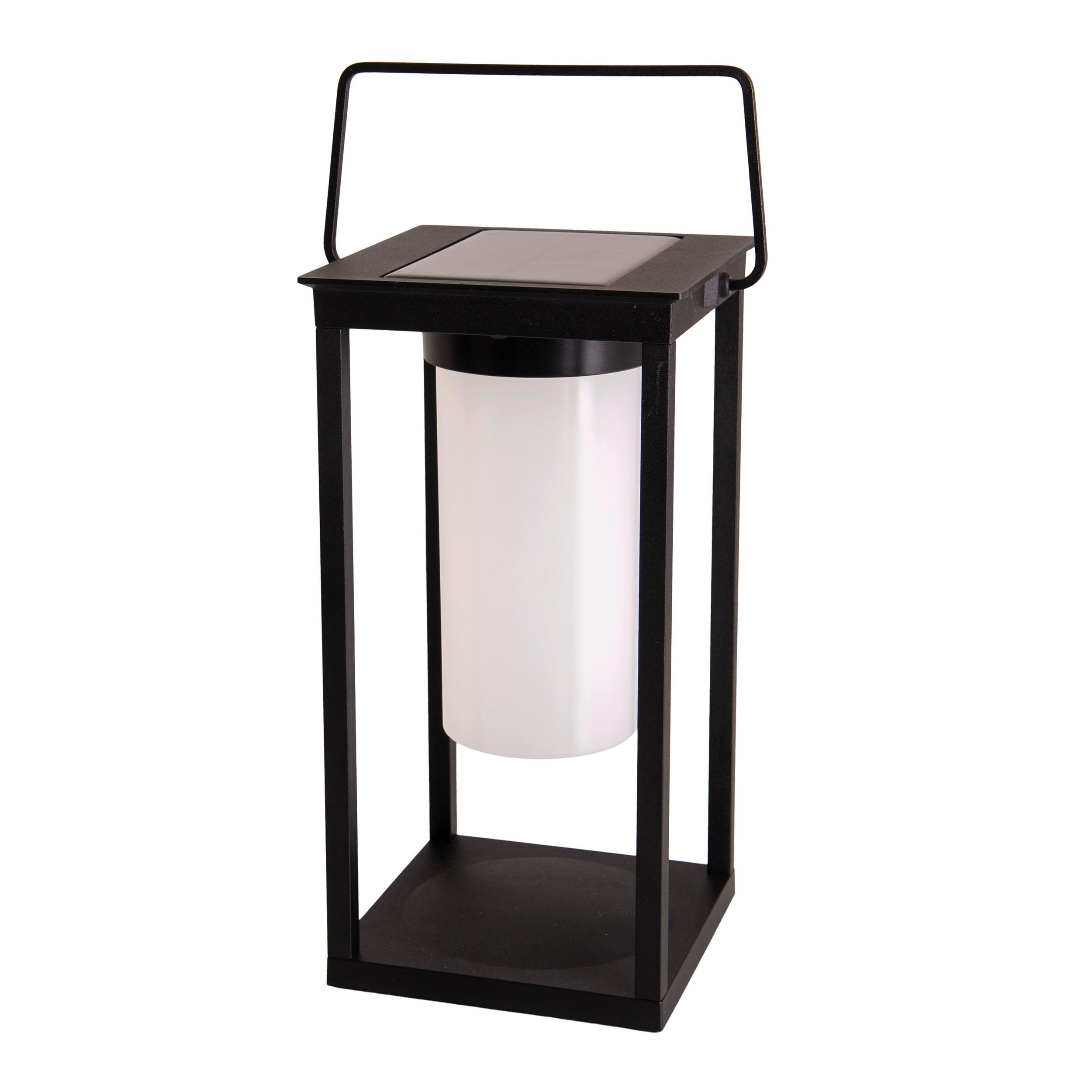 Solarleuchte Led-sockelleuchte Aluminium Kunststoff - Schwarz, Basics, Kunststoff/Metall (14.5/32.5/14.5cm) - Näve