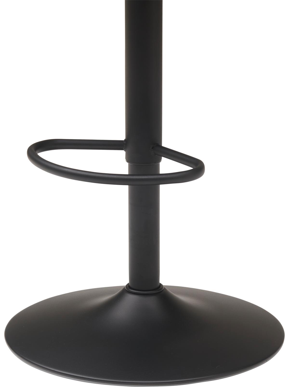 Barhocker höhenverstellbar mit Lehne Wisal Cord Beige - Beige/Schwarz, KONVENTIONELL, Textil/Metall (54/91-112/52cm) - MID.YOU