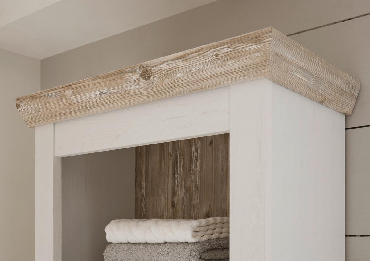 Badezimmer Florenz Pinienfarben B: 143cm - Weiß/Pinienfarben, Design, Naturmaterialien/Holzwerkstoff (143/200/46cm) - MID.YOU