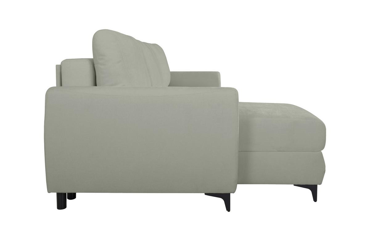Ecksofa Moli, Grau S: 236x148 cm - Schwarz/Grau, Design, Textil (236/148cm) - MID.YOU