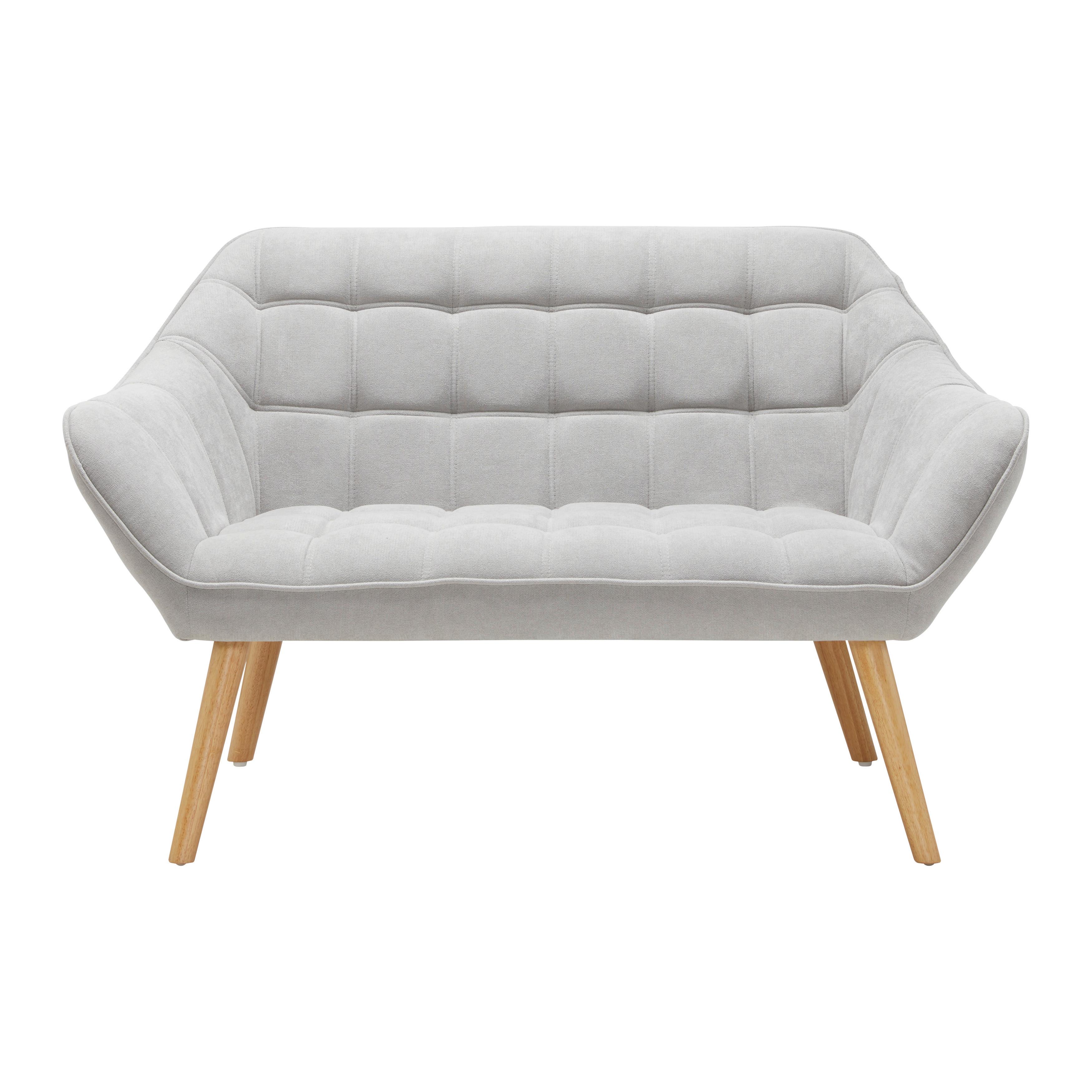 Dvoumístná pohovka Monique, světle šedá - světle šedá, Moderní, dřevo/textil (127/76/74,5cm) - Bessagi Home