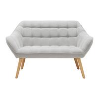 Dvojmiestna pohovka Monique, svetlosivá - svetlosivá, Modern, drevo/textil (127/76/74,5cm) - Bessagi Home