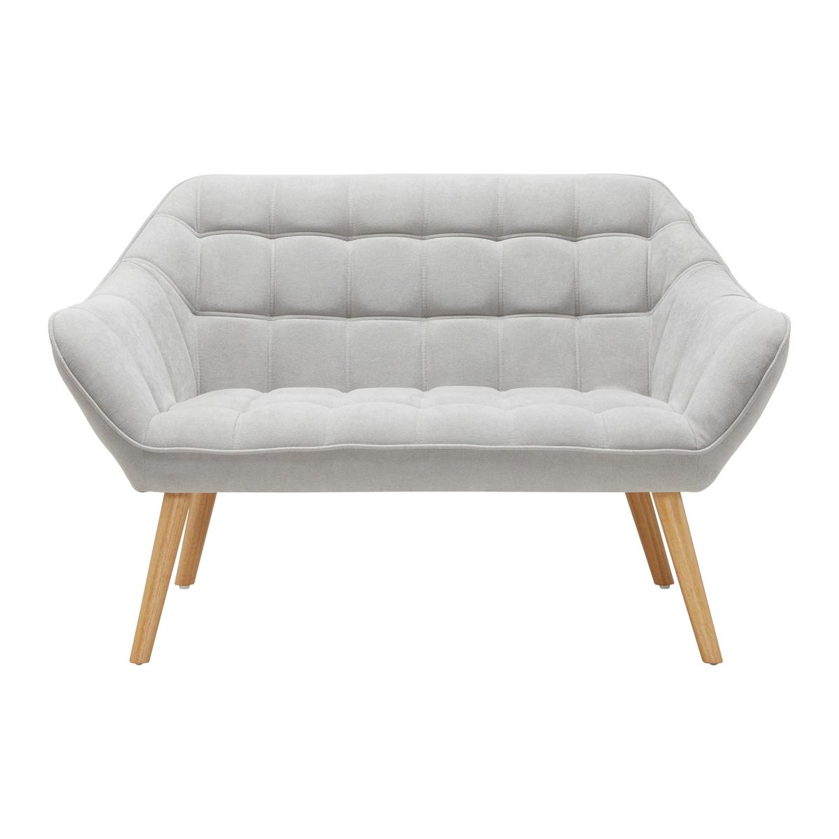 Dvojmiestna pohovka Monique, svetlosivá - svetlosivá, Modern, drevo/textil (127/76/74,5cm) - Bessagi Home