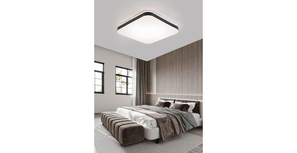 LED-Deckenleuchte Isa - Schwarz/Weiß, MODERN, Kunststoff/Metall (27/27/5cm) - Luca Bessoni