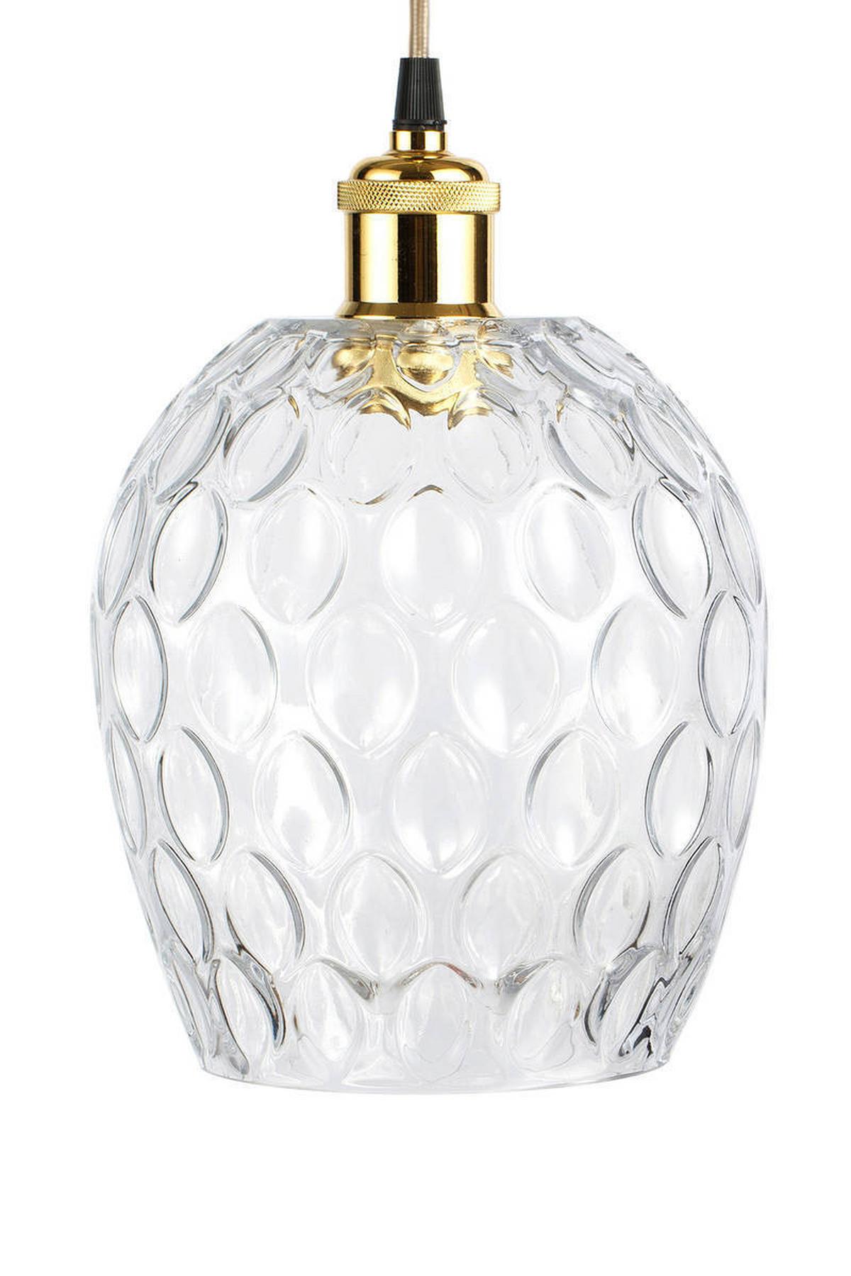 Hängeleuchte Corona H: 27 cm 1-Flammig - Klar, Trend, Glas (18/27/18cm) - Kayoom