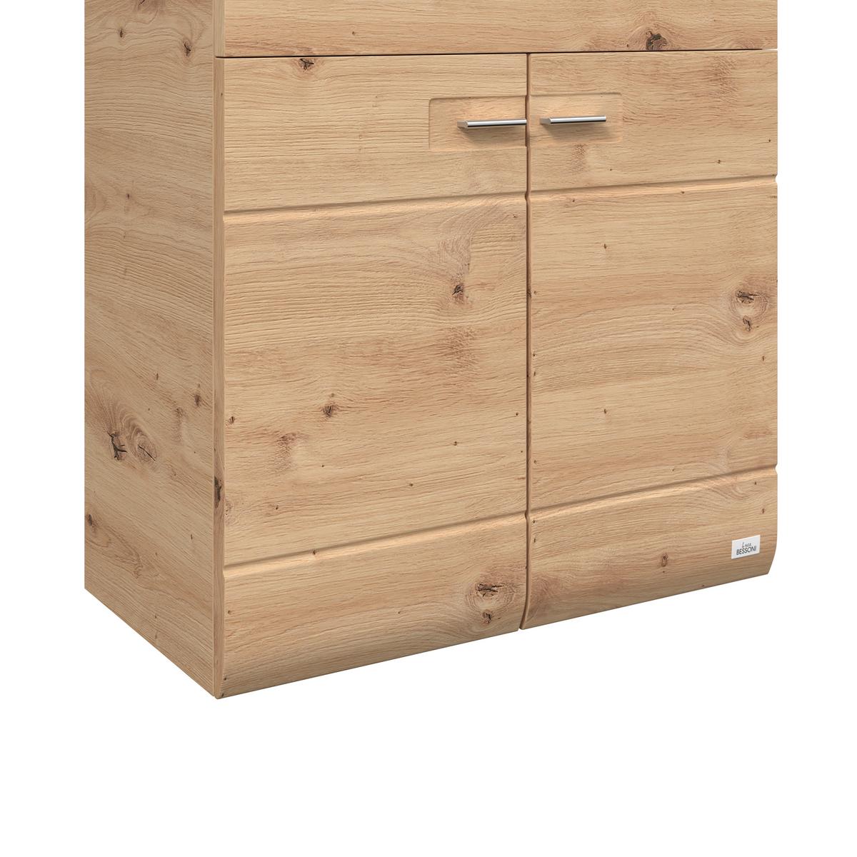 Midischrank mit Soft-Close Avensis B: 60cm, Eiche Dekor - Eichefarben, MODERN, Holzwerkstoff (60/128,5/33cm) - Luca Bessoni