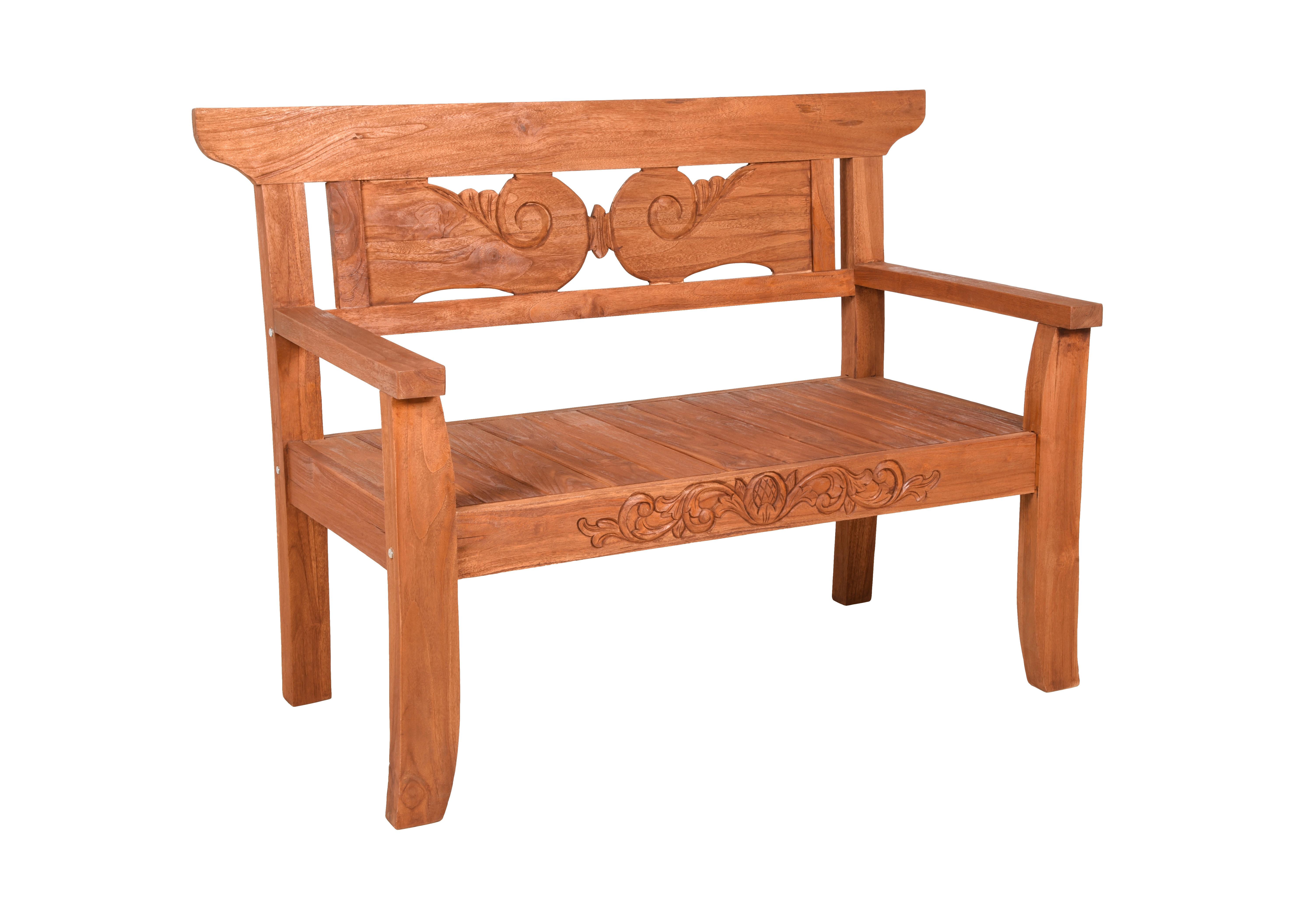 Gartenbank Padar - Braun, Basics, Holz (135/96,5/64cm) - Gardenson