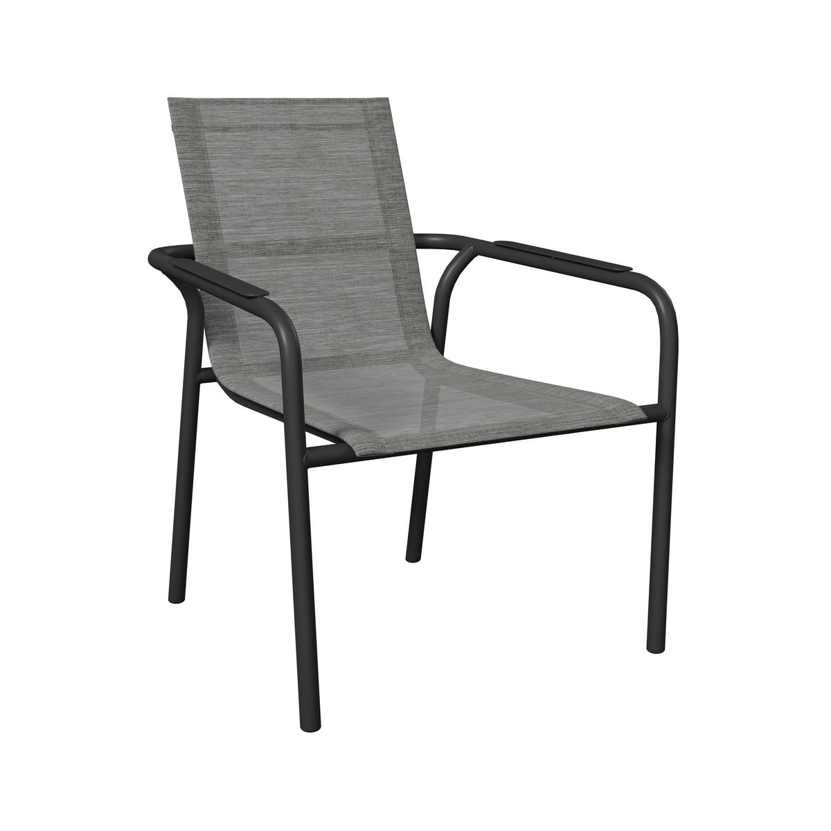 Gartenstuhl Mara - Beige/Grau, MODERN, Textil/Metall (60/87/63,5cm) - Beldano