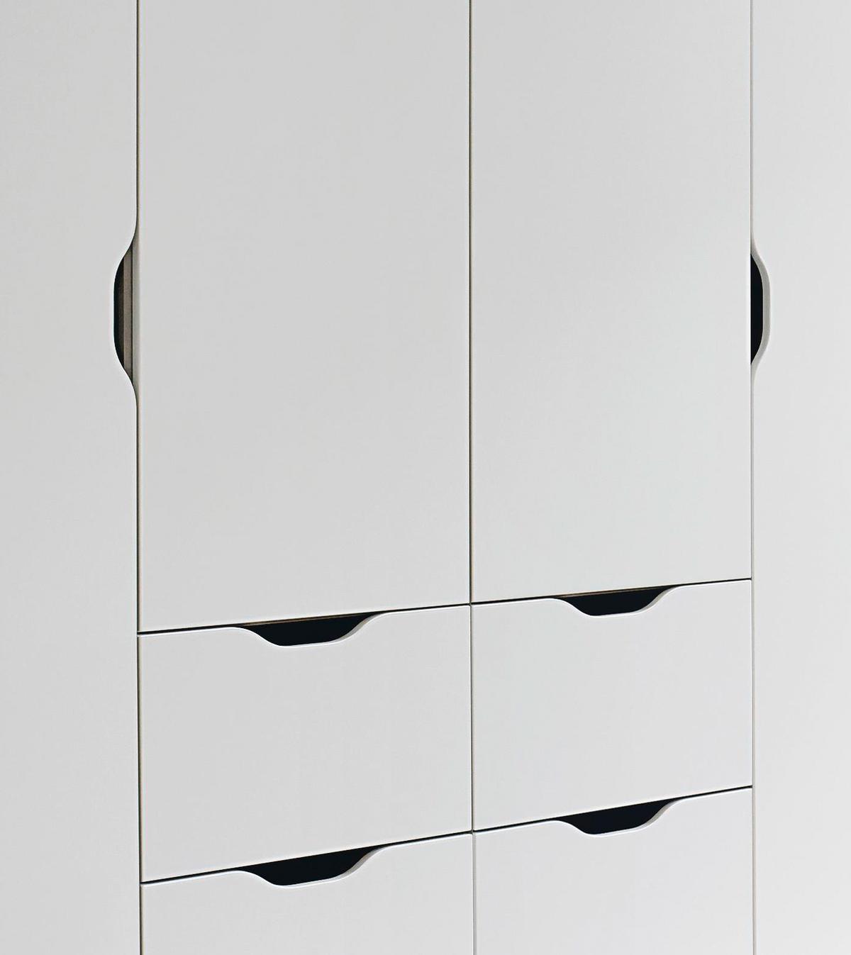 Skříň Freising - bílá, Moderní, kompozitní dřevo (181/197/54cm) - MID.YOU