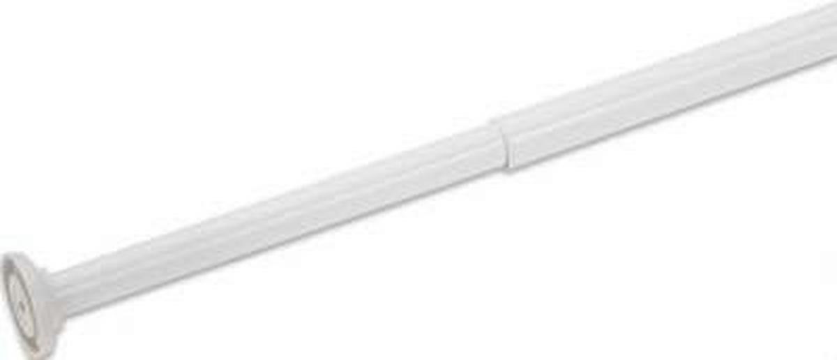 Duschvorhangstange Weiß ausziehbar L: 70-120 cm - Weiß, Metall (70cm)