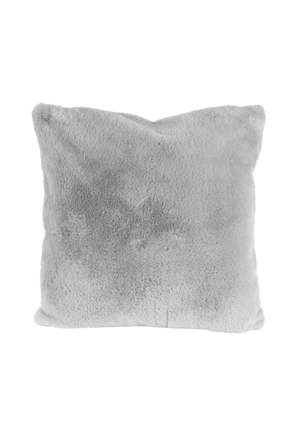 Zierkissen Aimee 45x45 cm Polyester Graublau mit Zipp - Graublau, KONVENTIONELL, Textil (45/45cm)