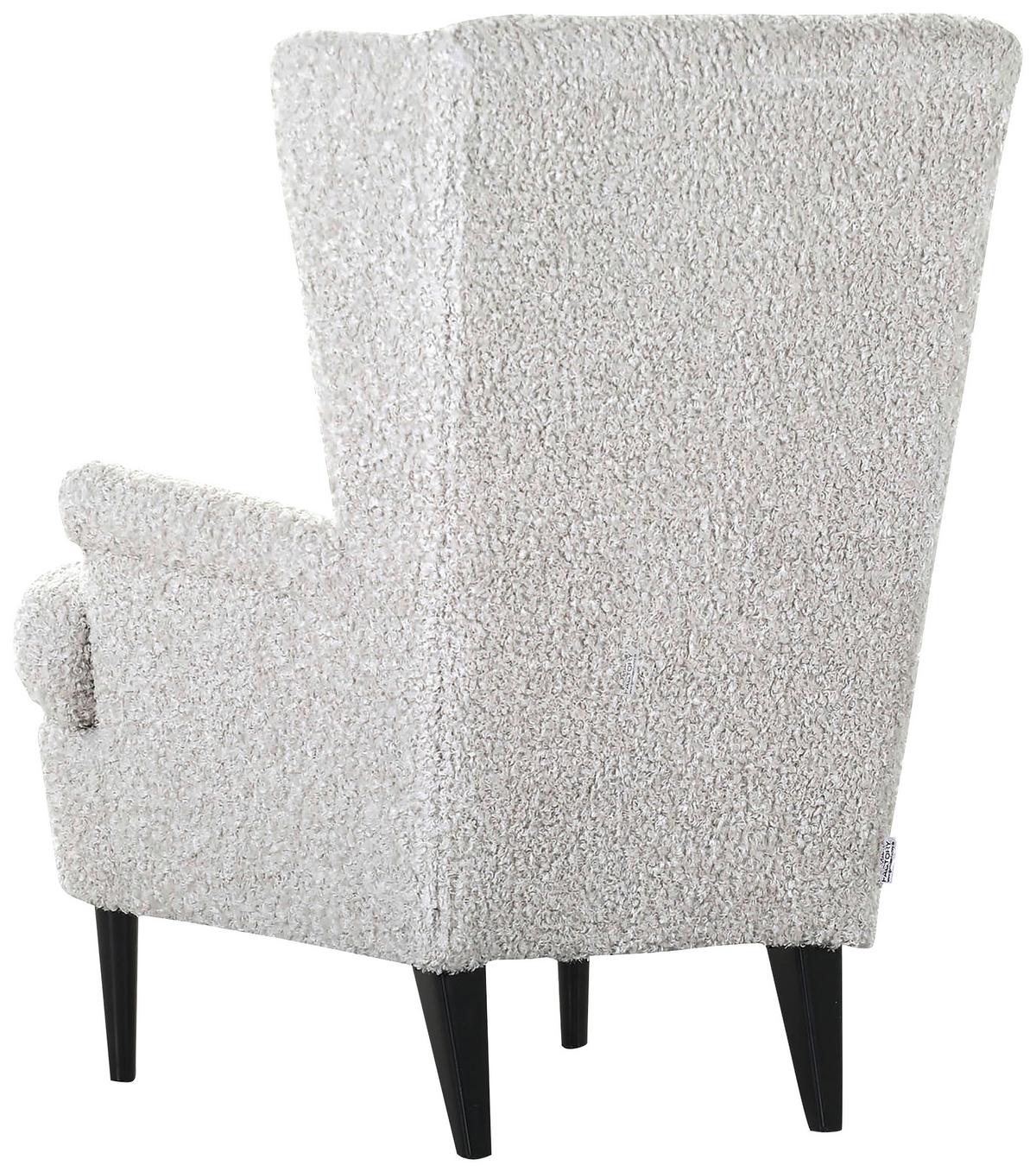 Ohrensessel Versailles Schlammfarben B: 72 cm - Schlammfarben/Dunkelbraun, Design, Textil (72/104/85cm) - MID.YOU