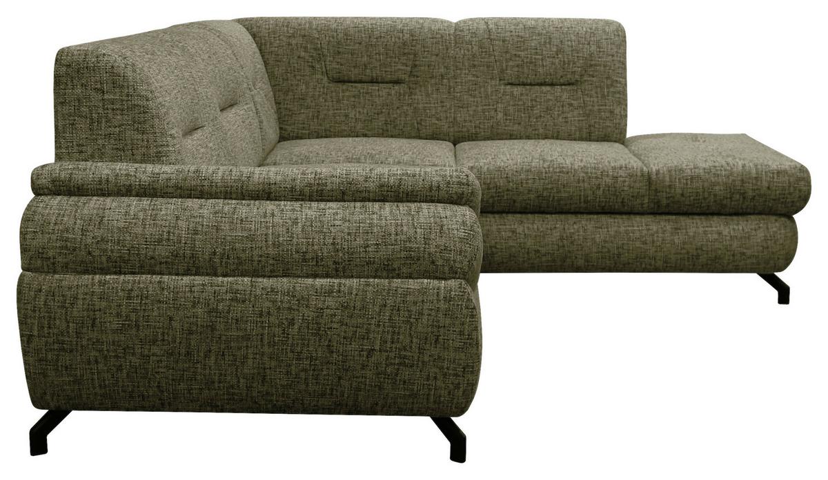 Ecksofa Imo Grün 274x201 cm - Schwarz/Grün, Design, Textil (274/201cm) - MID.YOU