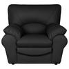Sessel Oslo Schwarz B: 105 Cm - Schwarz, Design, Leder (105/92/85cm) - Livetastic