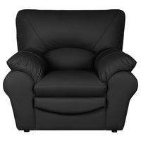 Sessel Oslo Schwarz B: 105 Cm - Schwarz, Design, Leder (105/92/85cm) - Livetastic