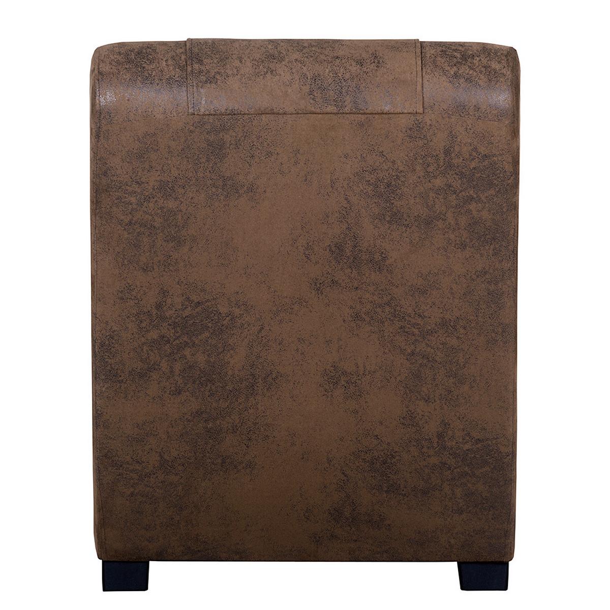 Relaxliege Spleen Braun B: 180 cm - Schwarz/Braun, Design, Textil (180/87/62cm) - P & B