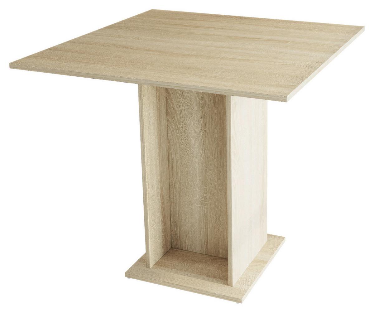 Étkezőasztal Siela - Sonoma tölgy, Konventionell, faalapú anyag (80/74/80cm)