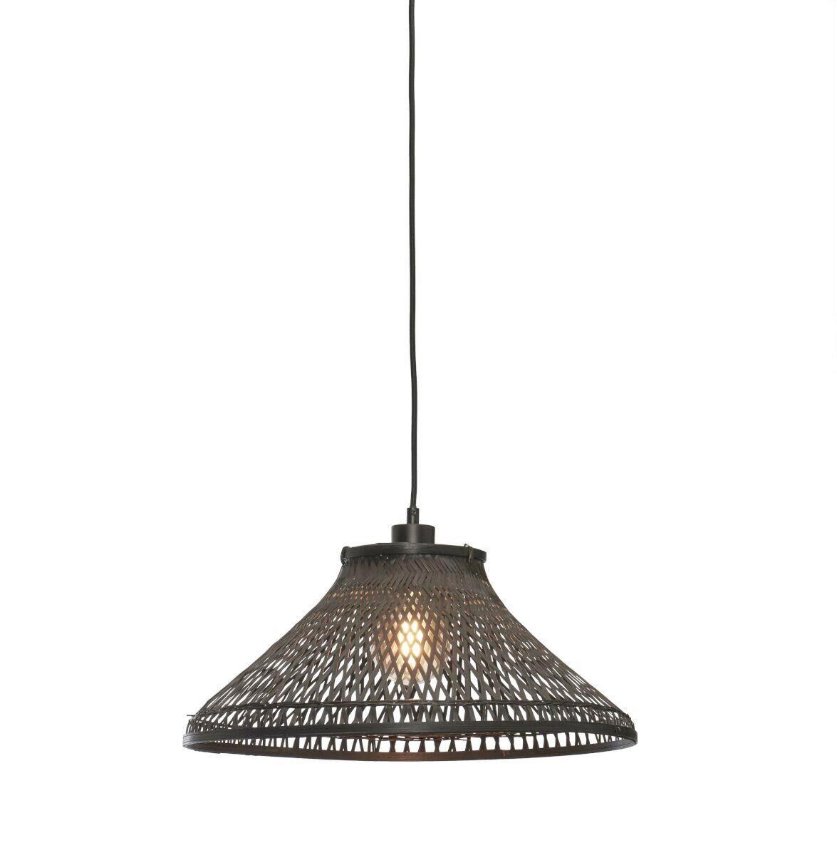 Hängeleuchte Tahiti/h45/b - Schwarz, Trend, Holz (45/45/20cm) - Good & Mojo