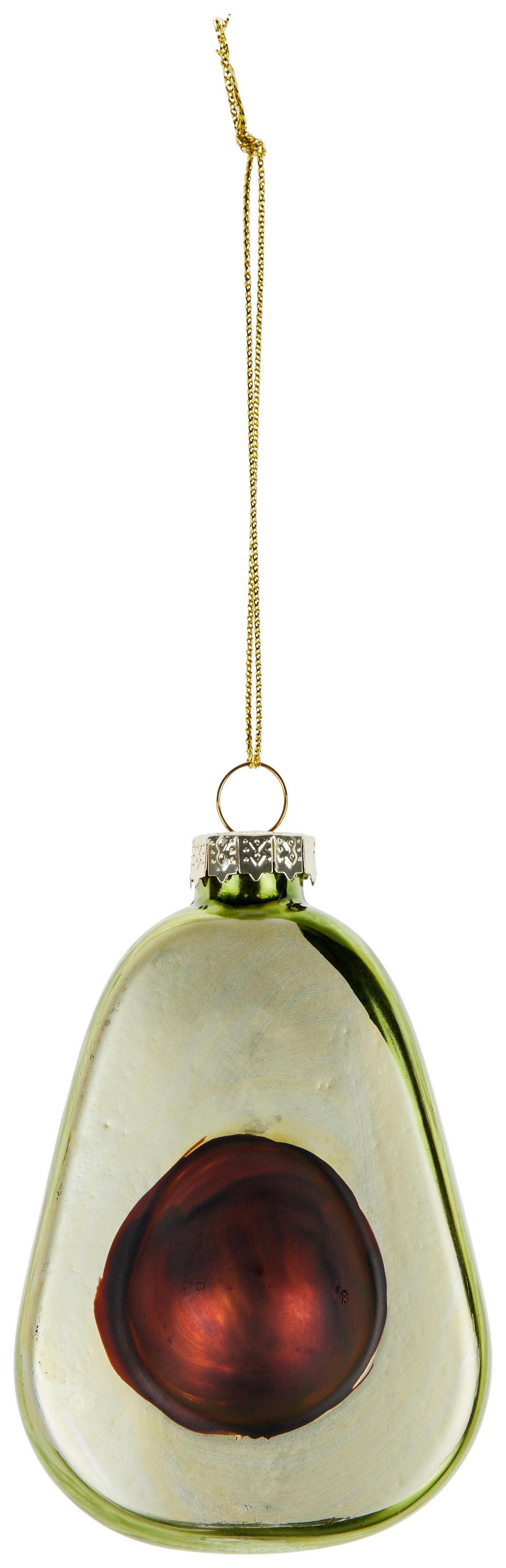 Christbaumanhänger Rina - Rot/Goldfarben, KONVENTIONELL, Glas (6,5/4,5/10cm)