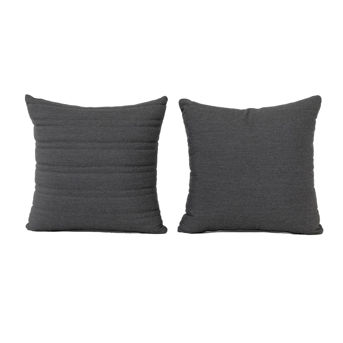 OUTDOOR-KISSEN LINE - Anthrazit, MODERN, Textil (45/45cm) - Gardenson