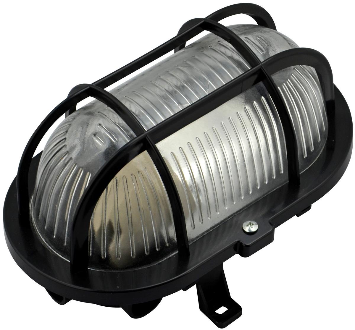 LED-Wandleuchte 1-Flammig, für In- und Outdoor - Schwarz, Basics, Glas/Kunststoff (18.5/12.5/11cm)