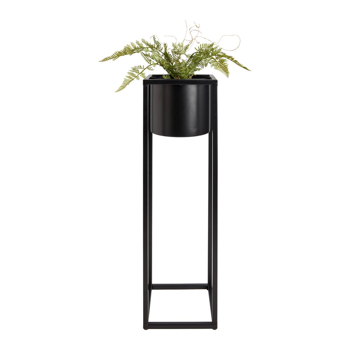 obal na květináč OLE -TOP- - černá, Moderní, kov (15/50/15cm) - Mömax