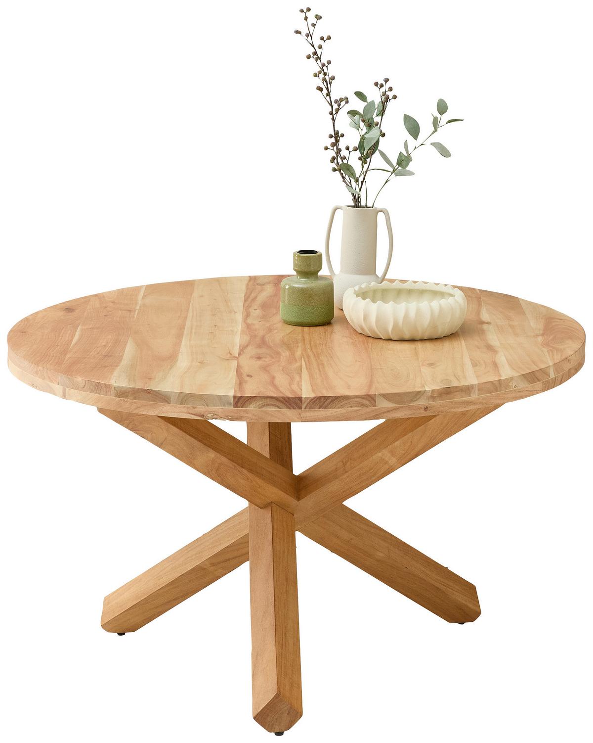 Esstisch Ace Akaziefarben, L: 130 cm - Akaziefarben, MODERN, Holz (130/130/76cm) - Livetastic