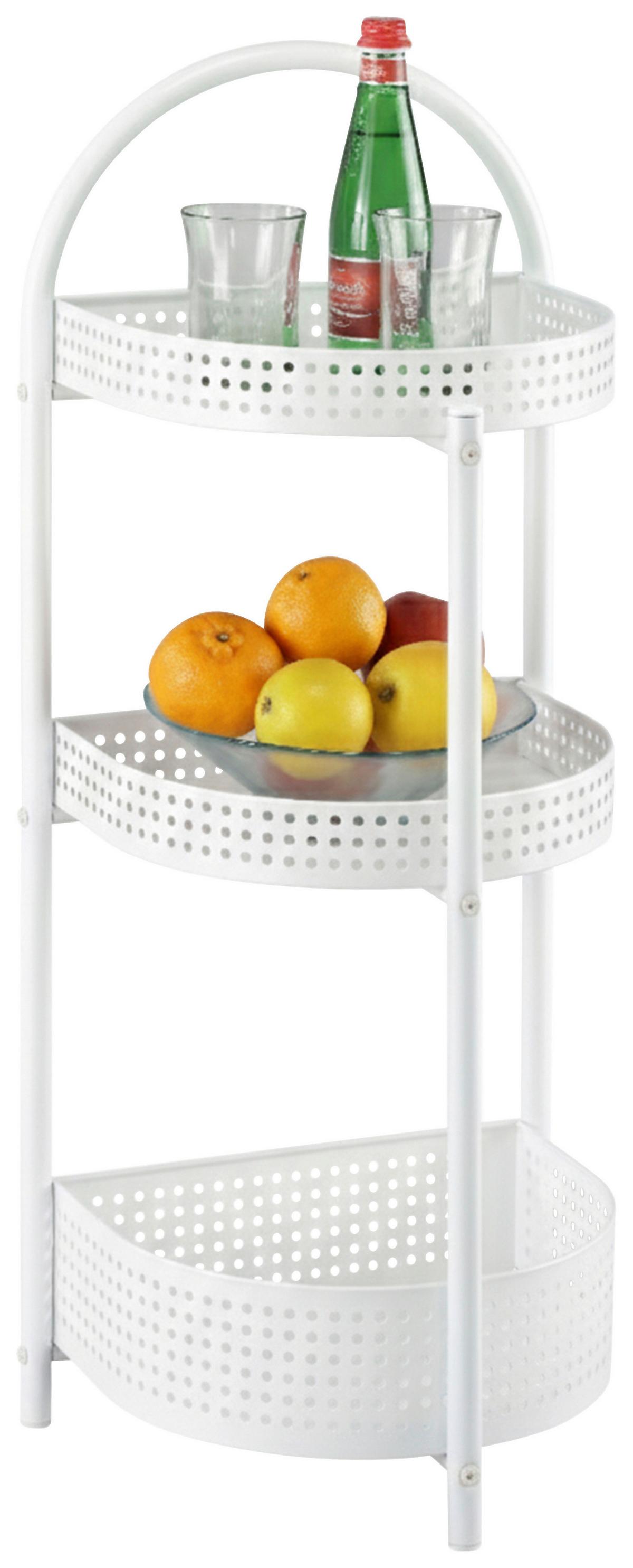 REGÁL ANCONA -EXKLUSIV/SB- - bílá, Moderní, kov (34/84.5/28cm) - Mömax