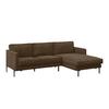 Ecksofa Yukon Braun S: 232x154 Cm - Schwarz/Braun, Trend, Textil (232/154cm) - Livetastic