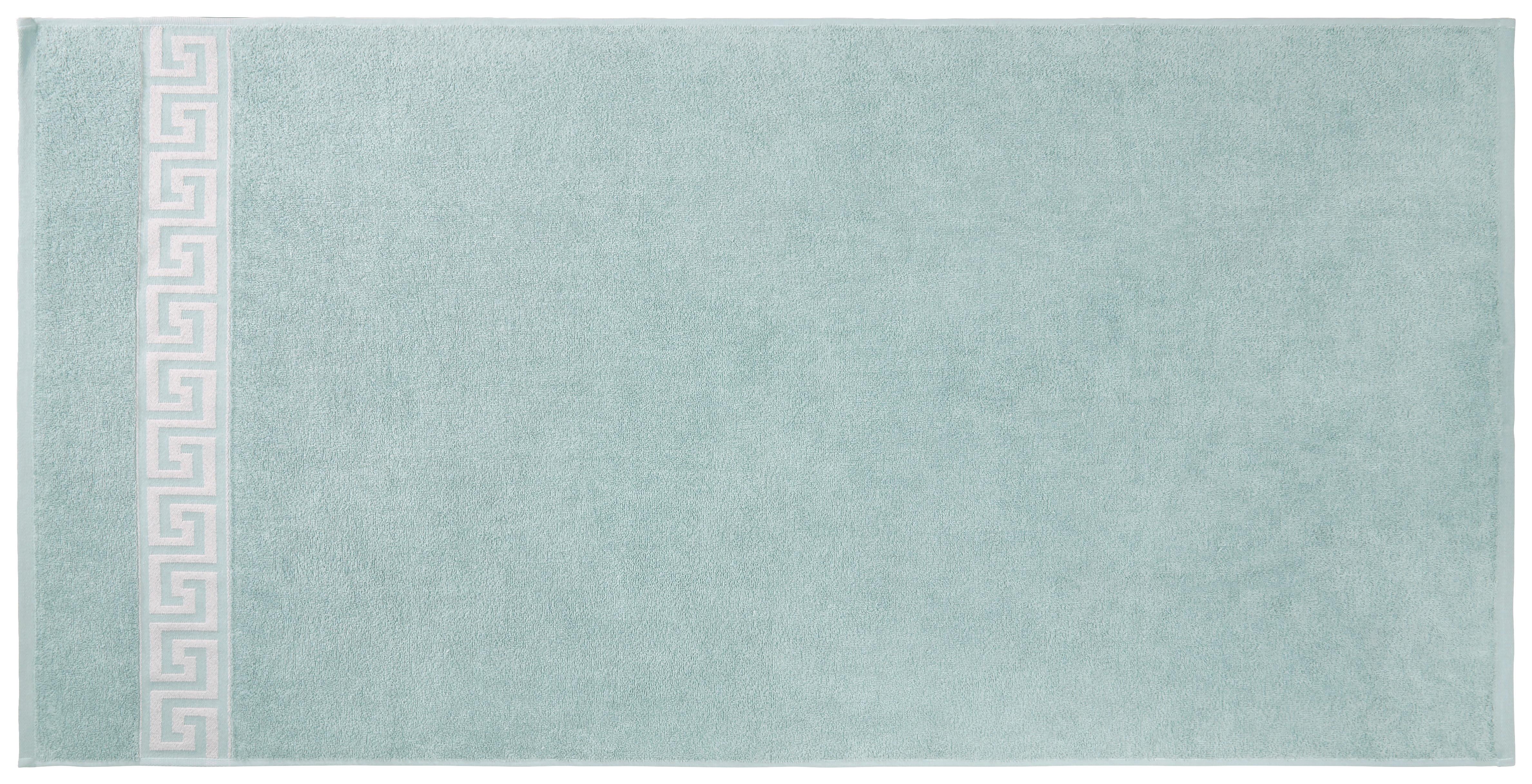 Duschtuch Mäander 70x140 cm Lindgrün - Mintgrün, ROMANTIK / LANDHAUS, Textil (70/140cm) - James Wood