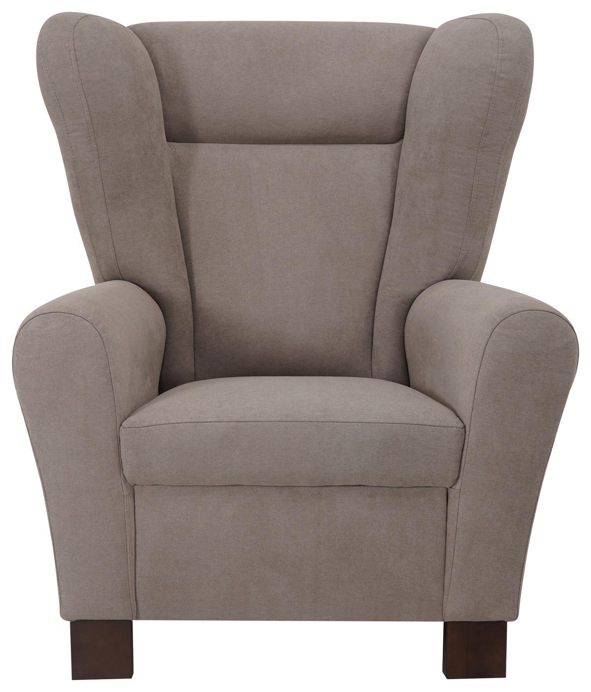 KRESLO UŠIAK CHANDLER - hnedá/sivohnedá, Design, drevo/kompozitné drevo (95/109/97cm) - Ondega